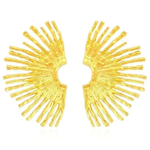 ZARA SUN RADIANT GOLD AMAZING EARRINGS - Picture 6 of 10